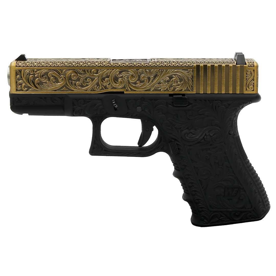 We Glock 19 Ivory Gravürlü İşlemeli Blowback Airsoft Tabanca