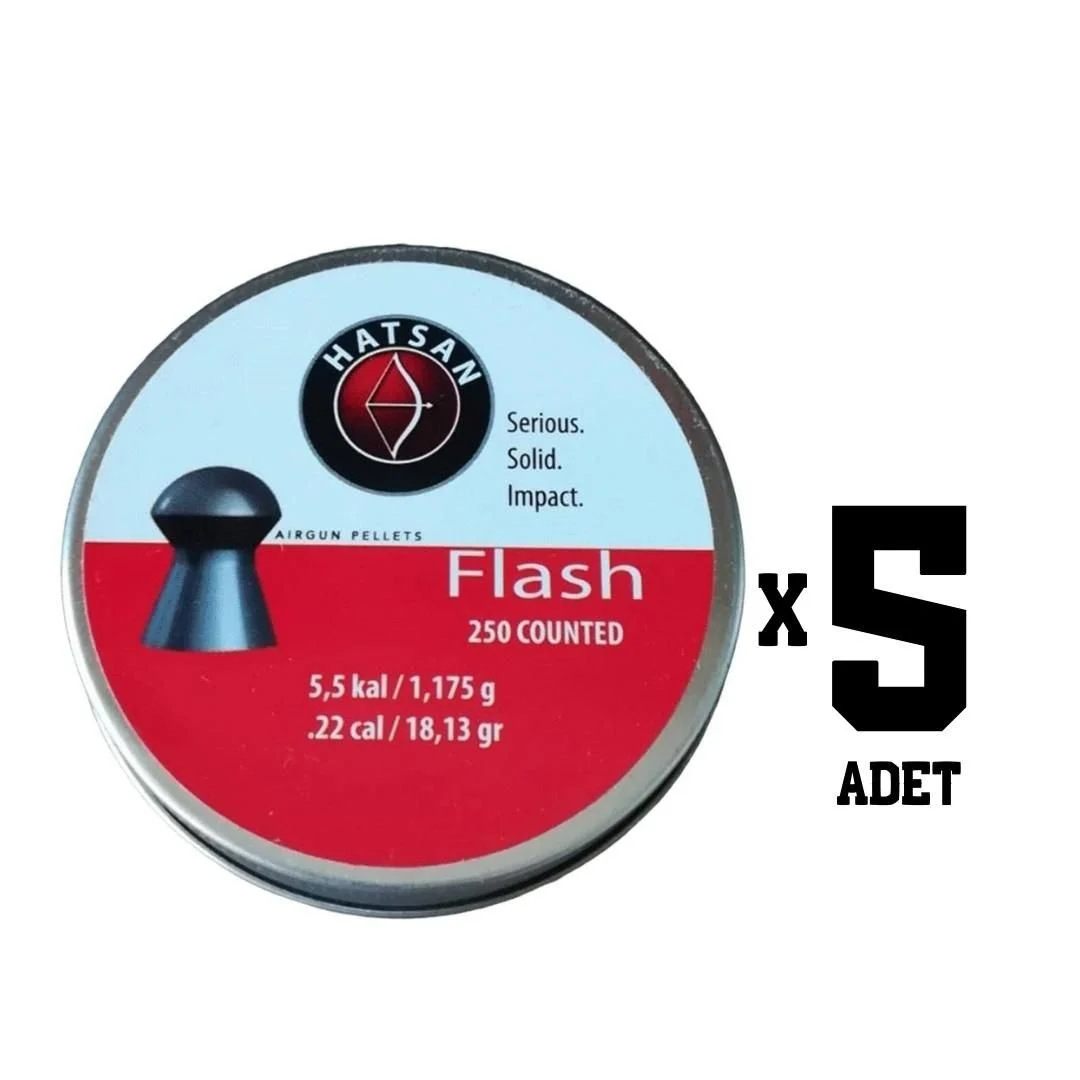 Hatsan 5.5 mm Havalı Saçma Flash (5 PAKET)