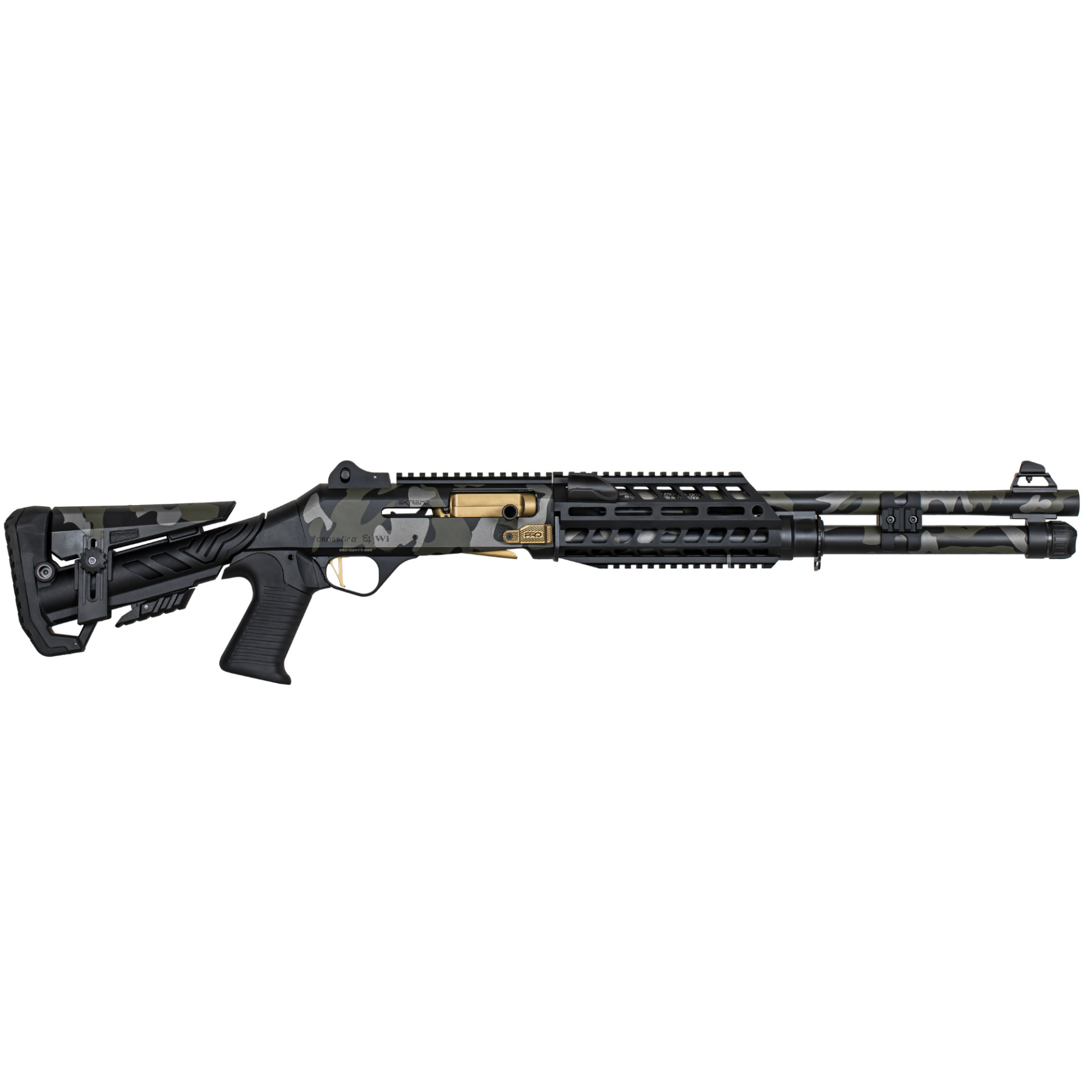 AKSA ARMS Aksa Crossfire S4 Extreme Pro Koyu Kamuflaj Otomatik Av Tüfeği