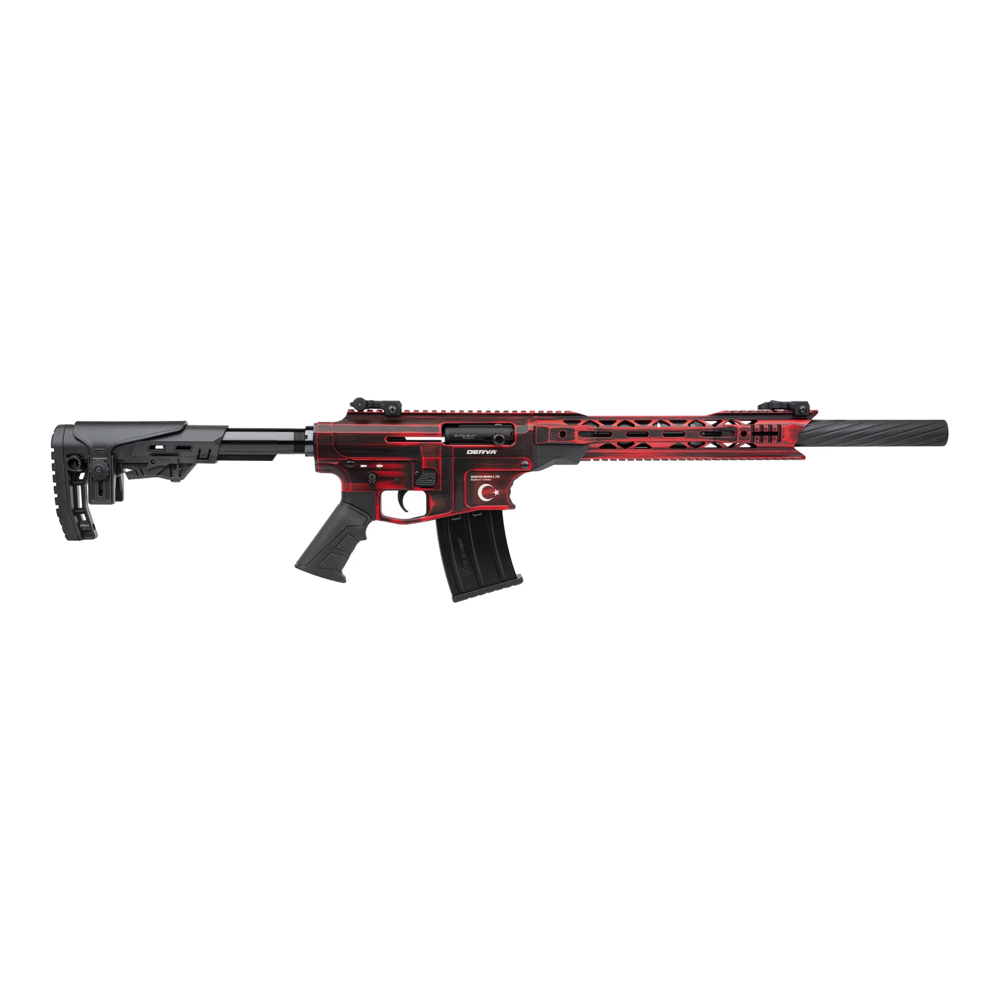 DERYA ARMS Derya MK-12 AS-104SE Kırmızı Eskitme Şarjörlü Av Tüfeği